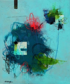 Squares of Peace - Mohammad Ali Bhatti, Mixed Media on Canvas, Abstract art