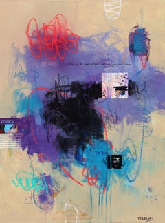 Sinfonia incompiuta - Mohammad Ali Bhatti, tecnica mista su tela, pittura astratta