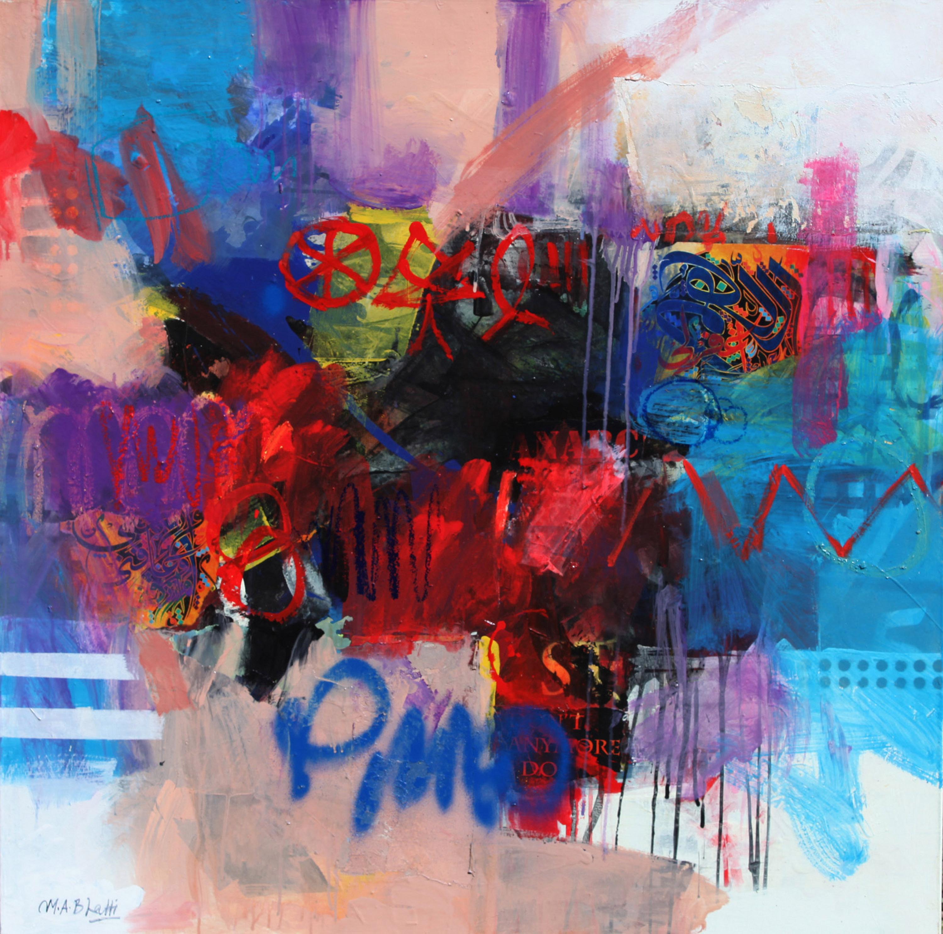 Unity in Multiplicity - Mohammad Ali Bhatti, Mixed Media on Canvas, Abstract art