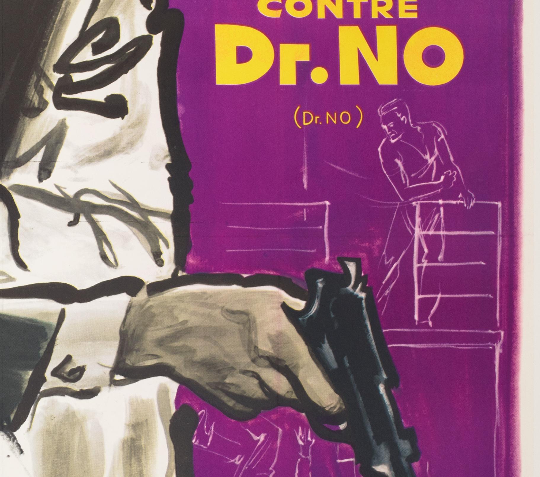 Lin DR. Affiche française du Grand Film de 1963 style violet, Bond, BORIS GRINSSON en vente