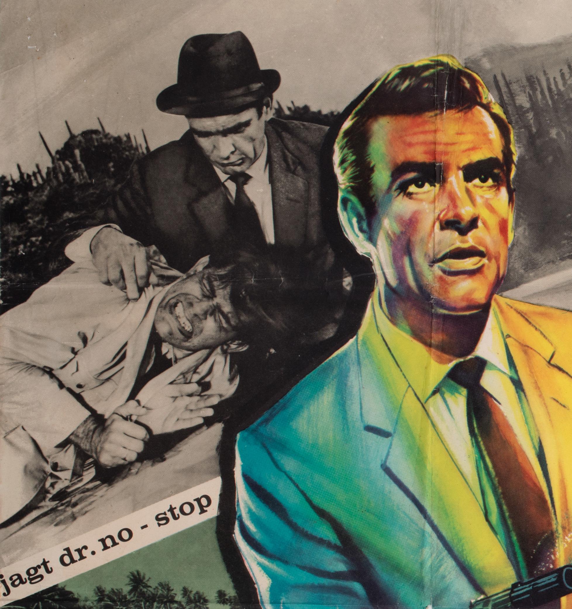 Dr No 1963 German A0 Film Movie Poster, Atelier Degen, James Bond In Good Condition For Sale In Bath, Somerset