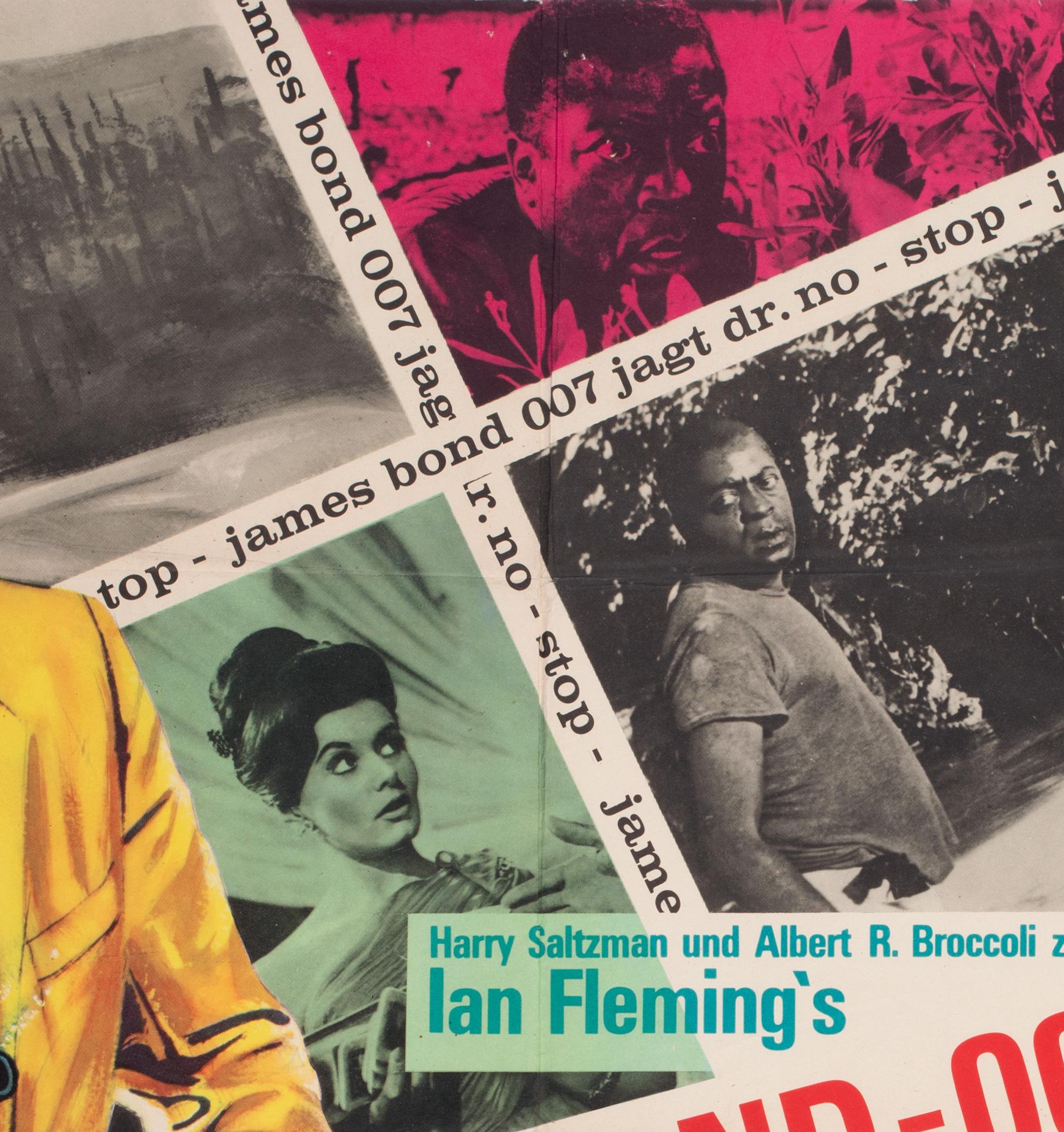 20th Century Dr No 1963 German A0 Film Movie Poster, Atelier Degen, James Bond For Sale