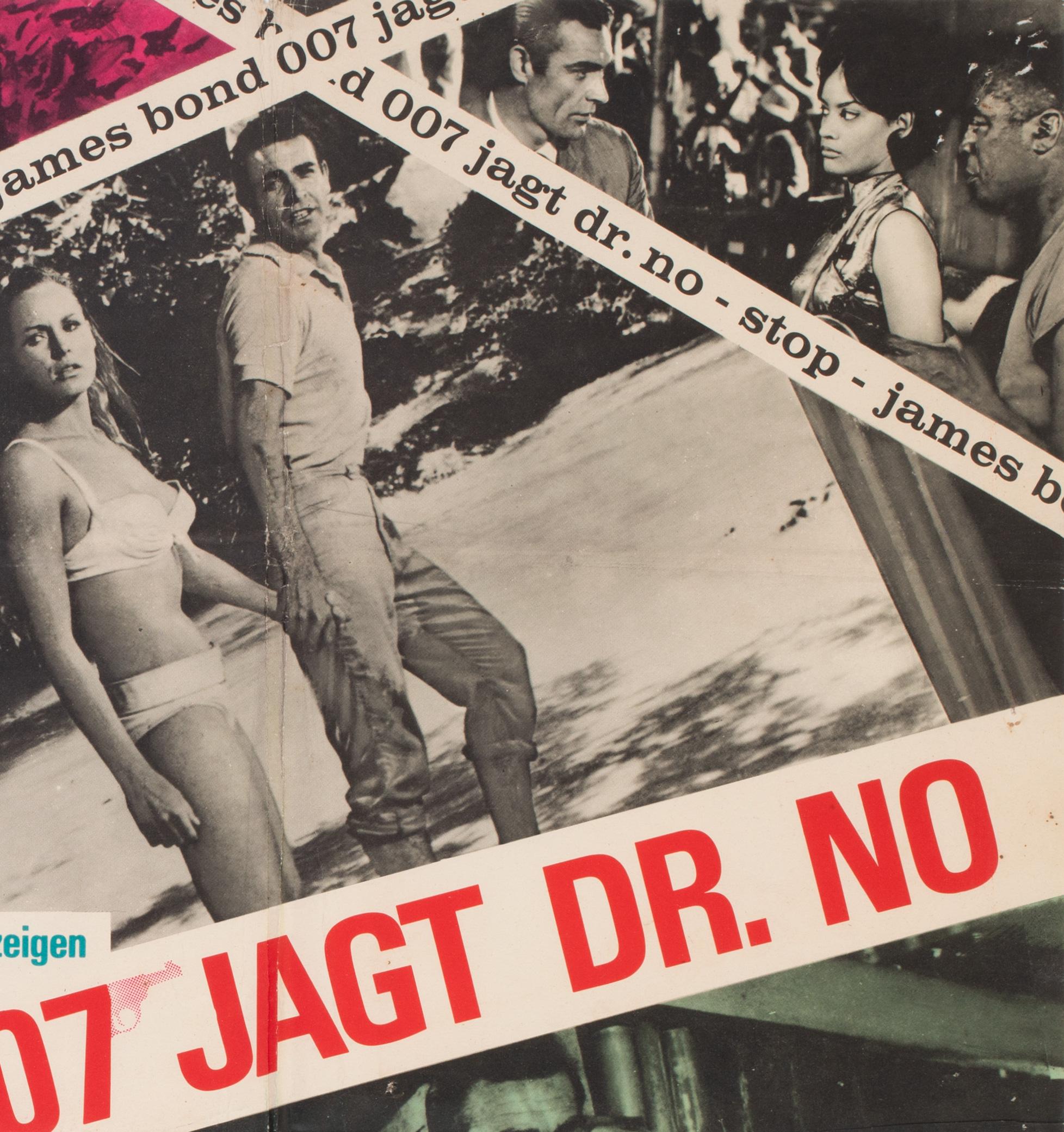Dr. Nr. 1963 Deutsches A0 Filmplakat, Atelier Degen, James Bond (Papier) im Angebot