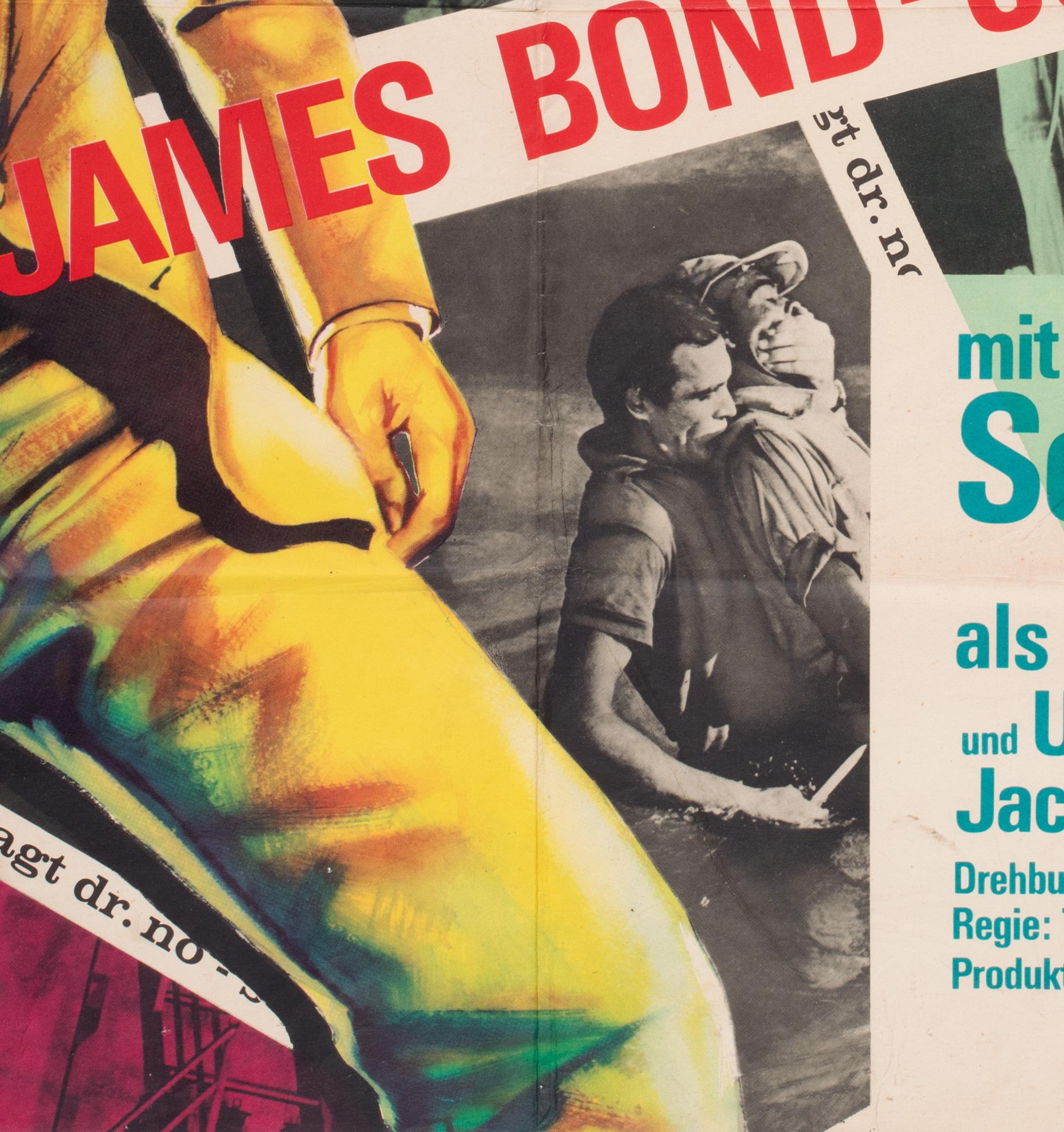 Dr No 1963 German A0 Film Movie Poster, Atelier Degen, James Bond For Sale 2
