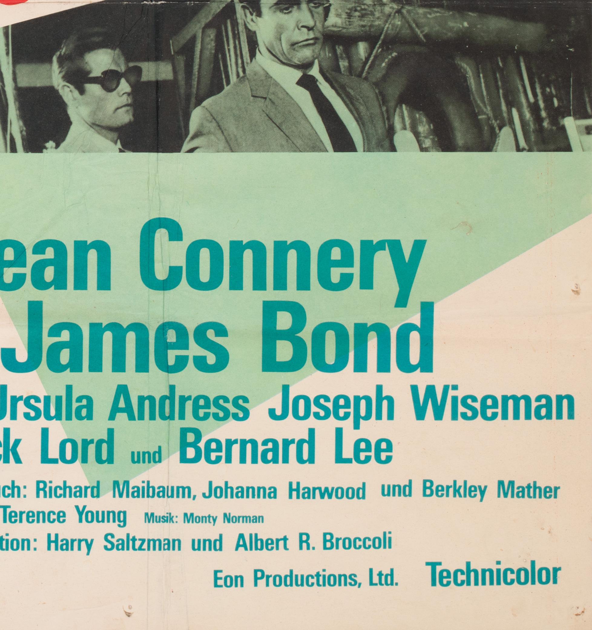 Dr. Nr. 1963 Deutsches A0 Filmplakat, Atelier Degen, James Bond im Angebot 3