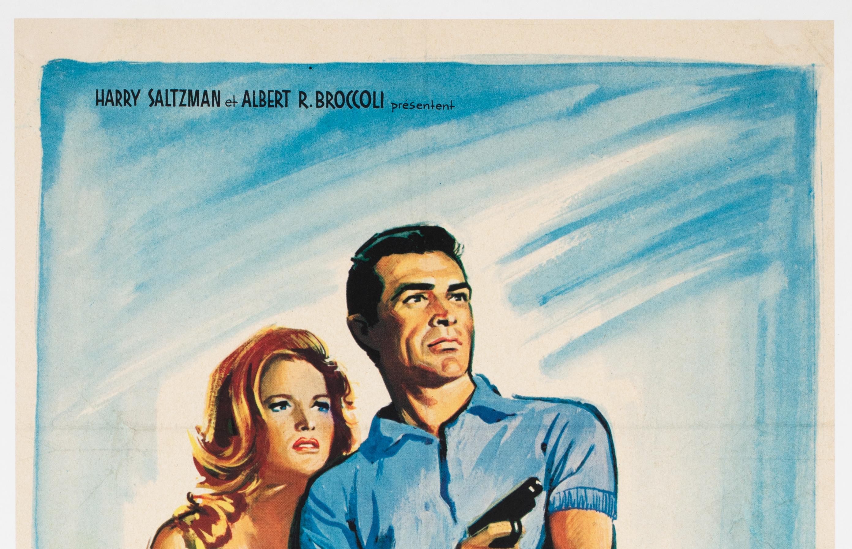 Dr. No Original französisches James Bond Filmplakat, Boris Grinsson, 1963 (Französisch) im Angebot