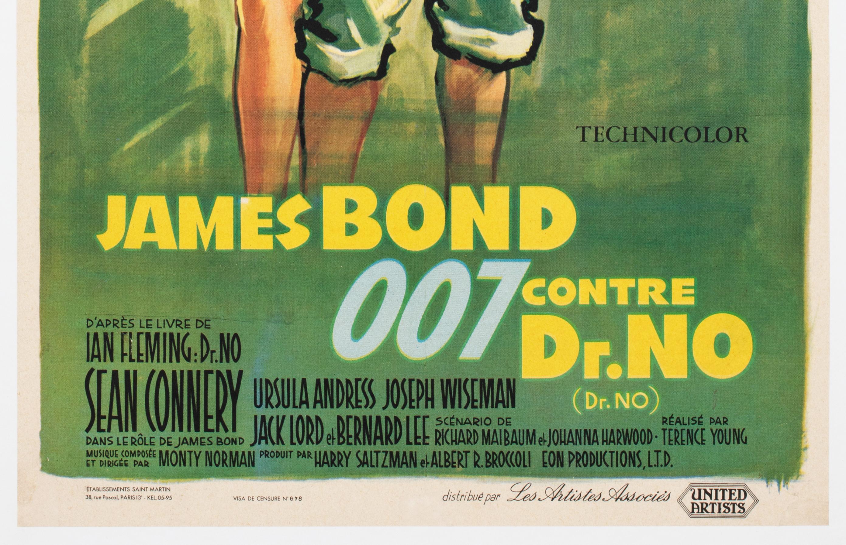 Dr. No Original französisches James Bond Filmplakat, Boris Grinsson, 1963 (20. Jahrhundert) im Angebot