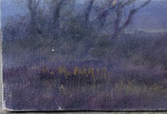 Purple Desert Sunset Scene with Yucca