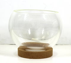 Dr. Peter Schlumbohm Modernist Glass Bowl On Cork Base