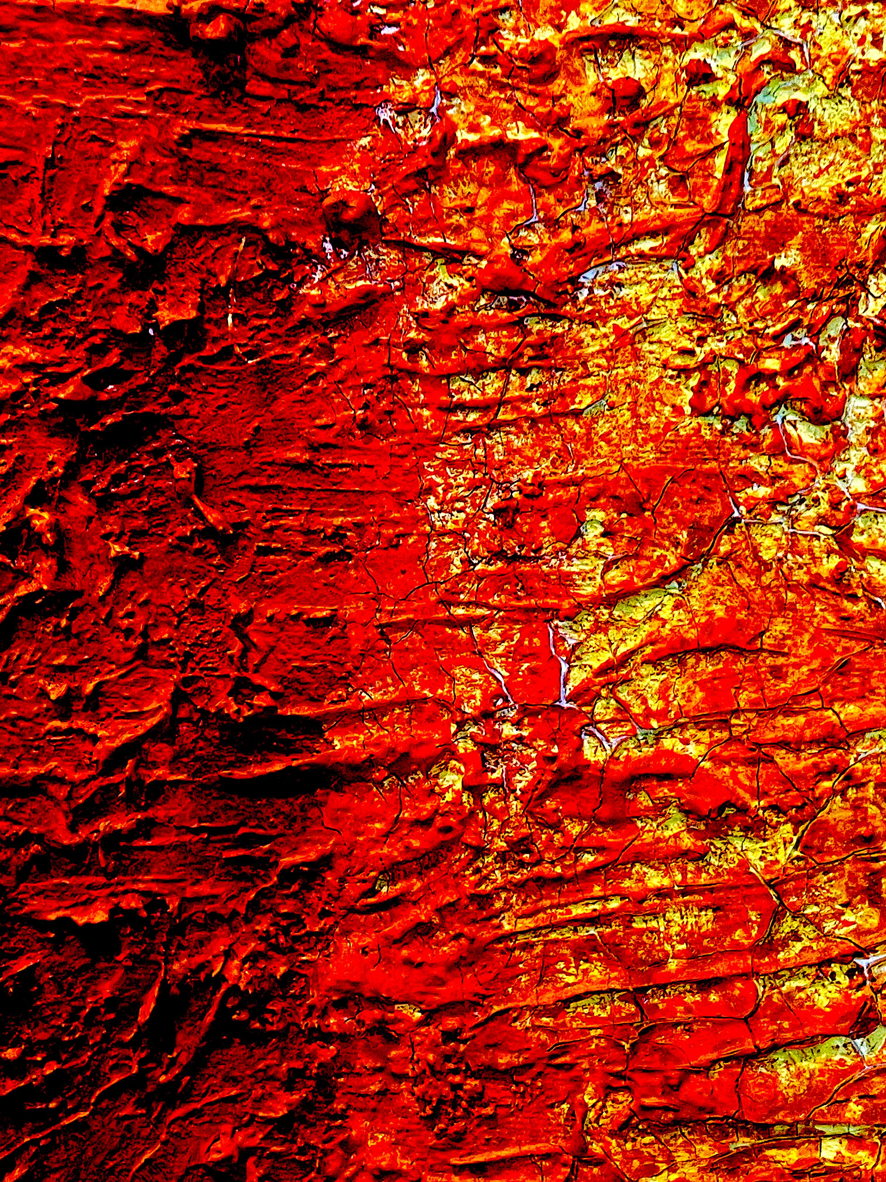 La vie - Rouge Landscape Painting par Dr. Roma Madan-Soni