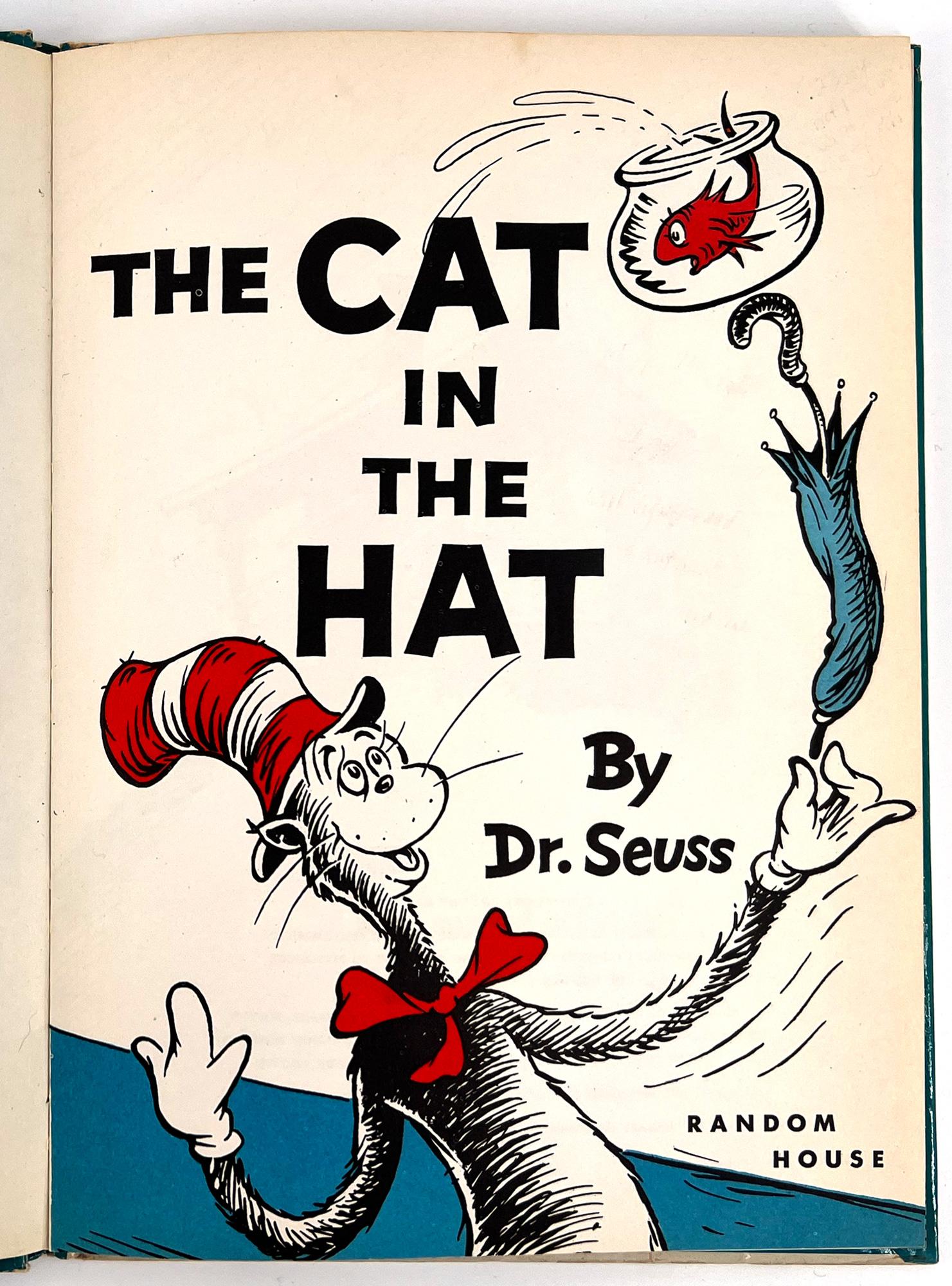 Français Dr. Seuss, Le chat dans le chapeau - PREMIÈRE EDITION - jaquette et carte dédicacée en vente