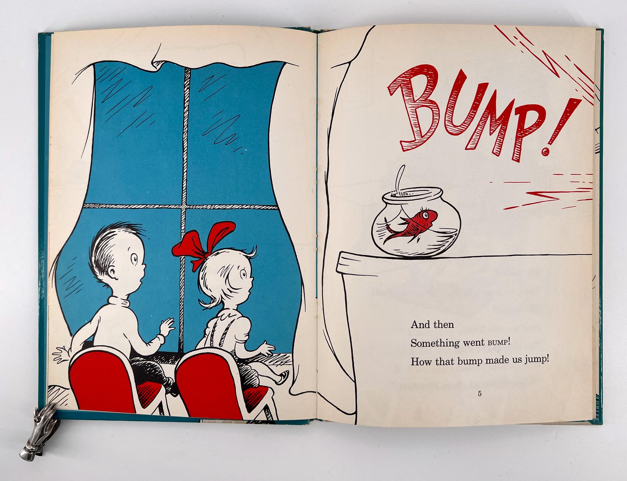 Papier Dr. Seuss, Le chat dans le chapeau - PREMIÈRE EDITION - jaquette et carte dédicacée en vente