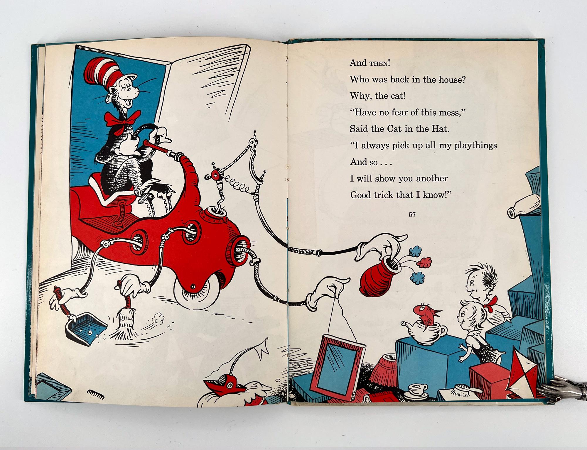 Dr. Seuss, Le chat dans le chapeau - PREMIÈRE EDITION - jaquette et carte dédicacée en vente 2