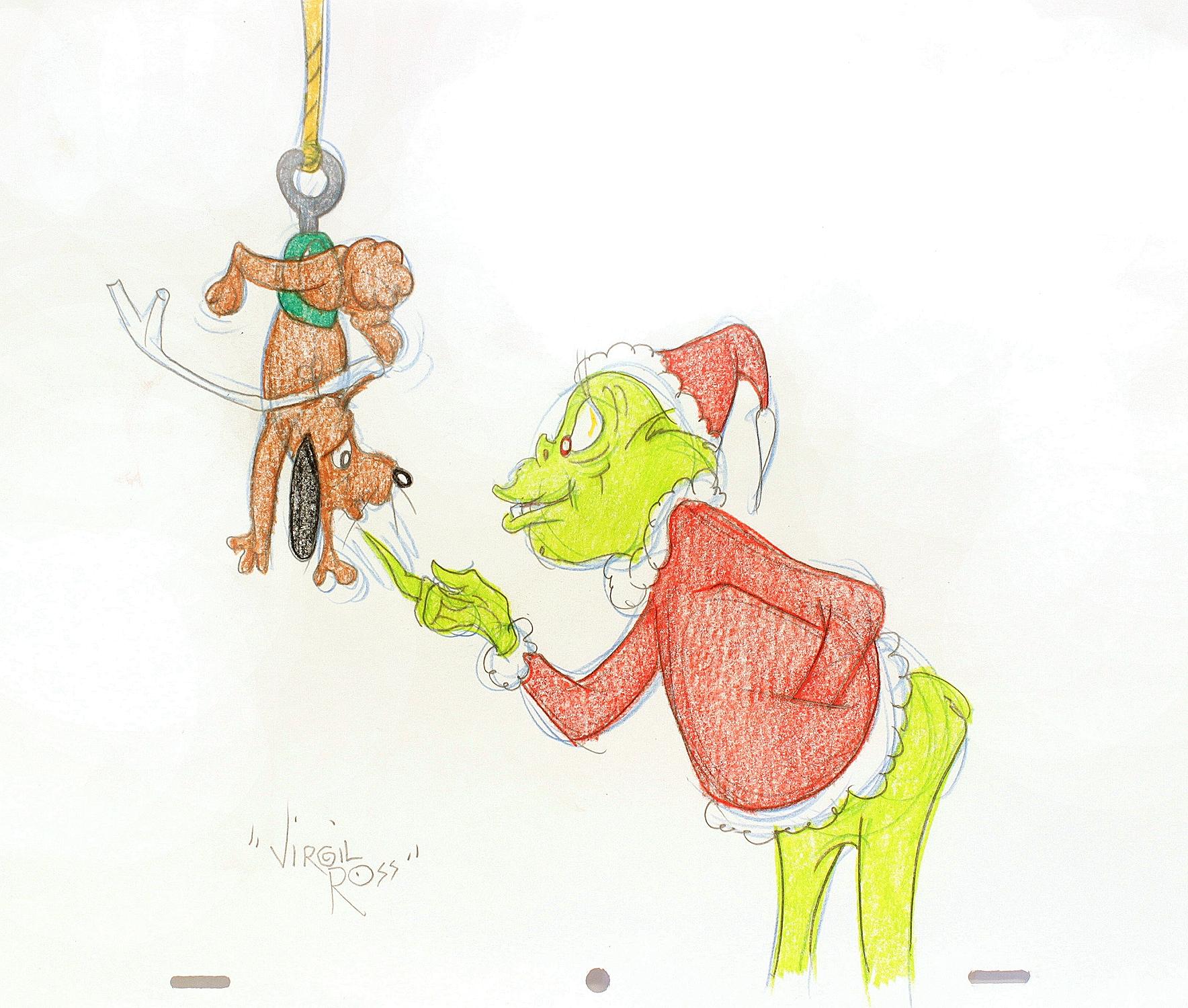 ARTISTA: GEISEL, Theodore: (Dr. Seuss) ( Virgil Ross )

TÍTULO: El Grinch y Max. (Dibujo original)

EDITOR: Warner Brothers Studios, (c.1990's)

DESCRIPCIÓN: DIBUJO ORIGINAL DEL GRINCH Y MAX. imagen de 10-3/8