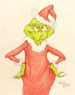 'Dr. Seuss' 'Virgil Ross', How The Grinch Stole Christmas, 'Original Drawing'