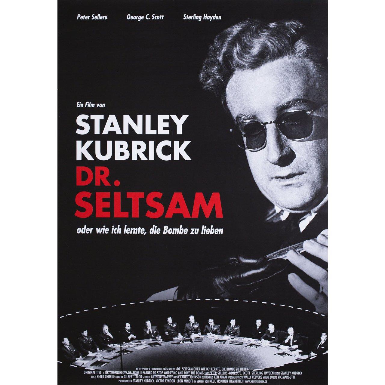 Original 2004 re-release German A1 poster for the 1964 film Dr. Strangelove (Dr. Strangelove or: How I Learned to Stop Worrying and Love the Bomb) directed by Stanley Kubrick with Peter Sellers / George C. Scott / Sterling Hayden / Keenan Wynn. Fine