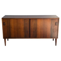 DR Viby J Rosewood Sideboard and Credenza with Dual Sliding Doors Danish Vintage