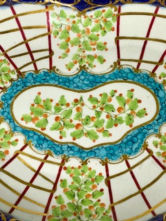 Dr. Wall Worcester Hop Trellis Pattern Heart Shaped Dish, England, circa 1760