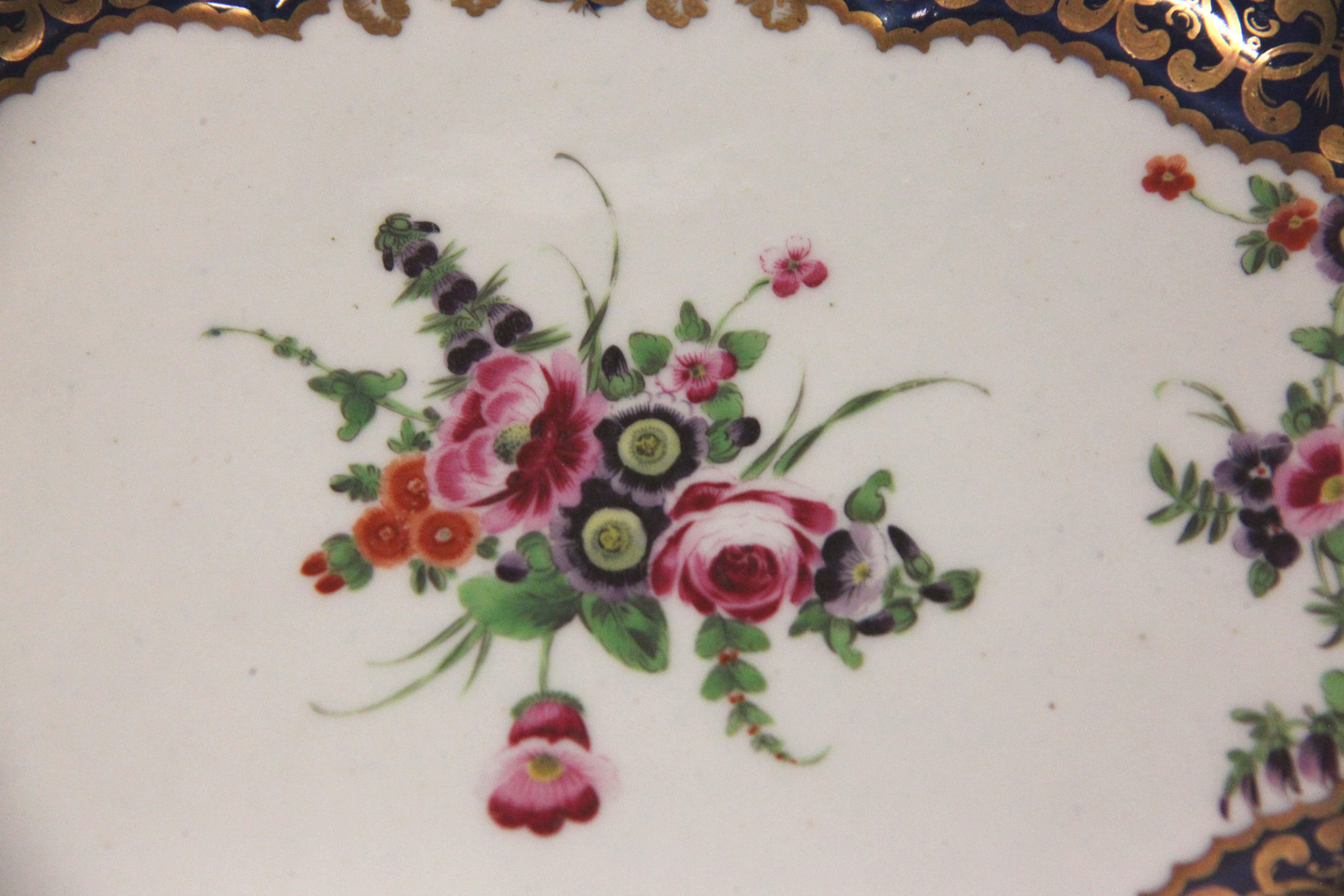 Dr. Wall Worcester Oval Porcelain Dish In Good Condition In Wilson, NC