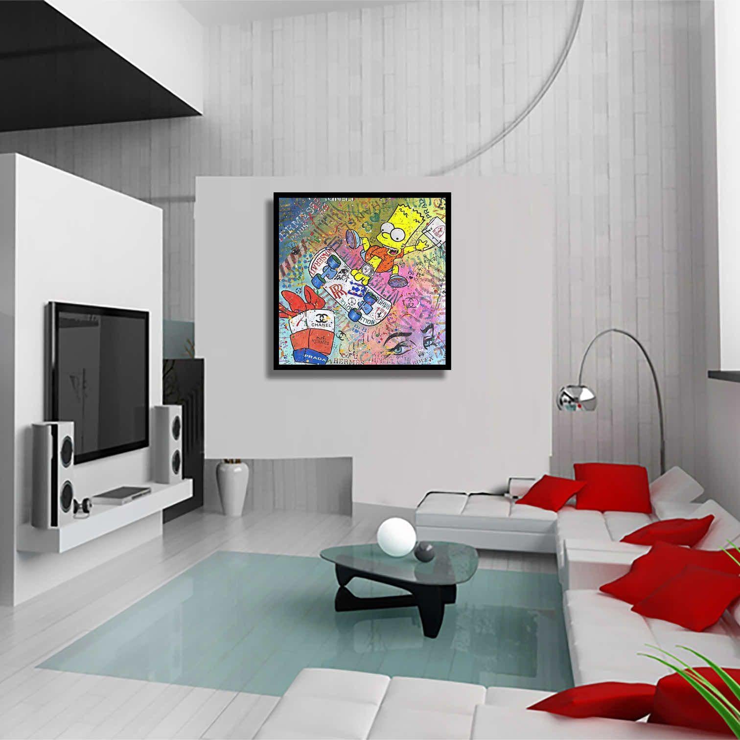 Bart jump on expectations, Painting, Acrylic on Canvas For Sale 3
