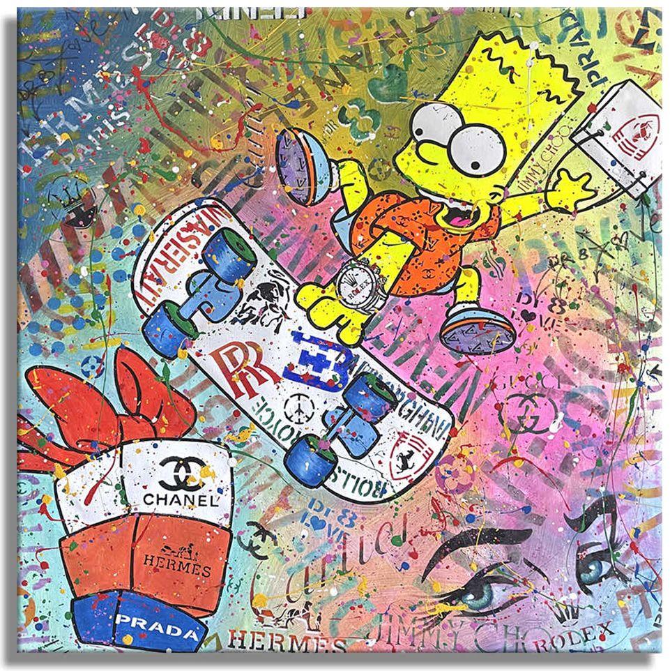 Bart jump on expectations, Painting, Acrylic on Canvas