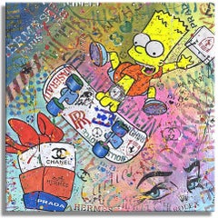Bart jump on expectations, Painting, Acrylic on Canvas
