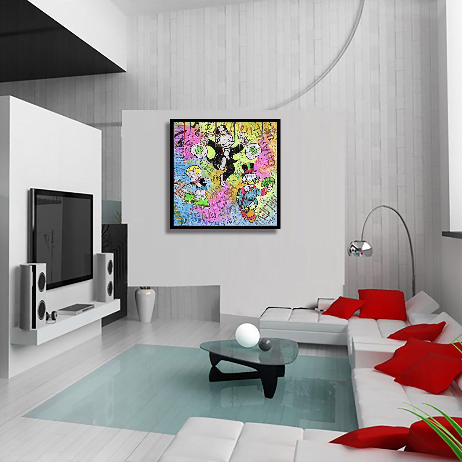 Happy and Rich, Gemälde, Acryl auf Leinwand (Pop-Art), Painting, von DR8 LOVE
