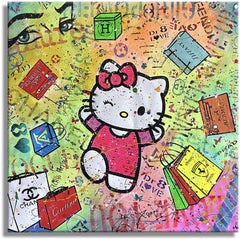 Hello Kitty-Cartier, Pintura, Acrílico sobre lienzo