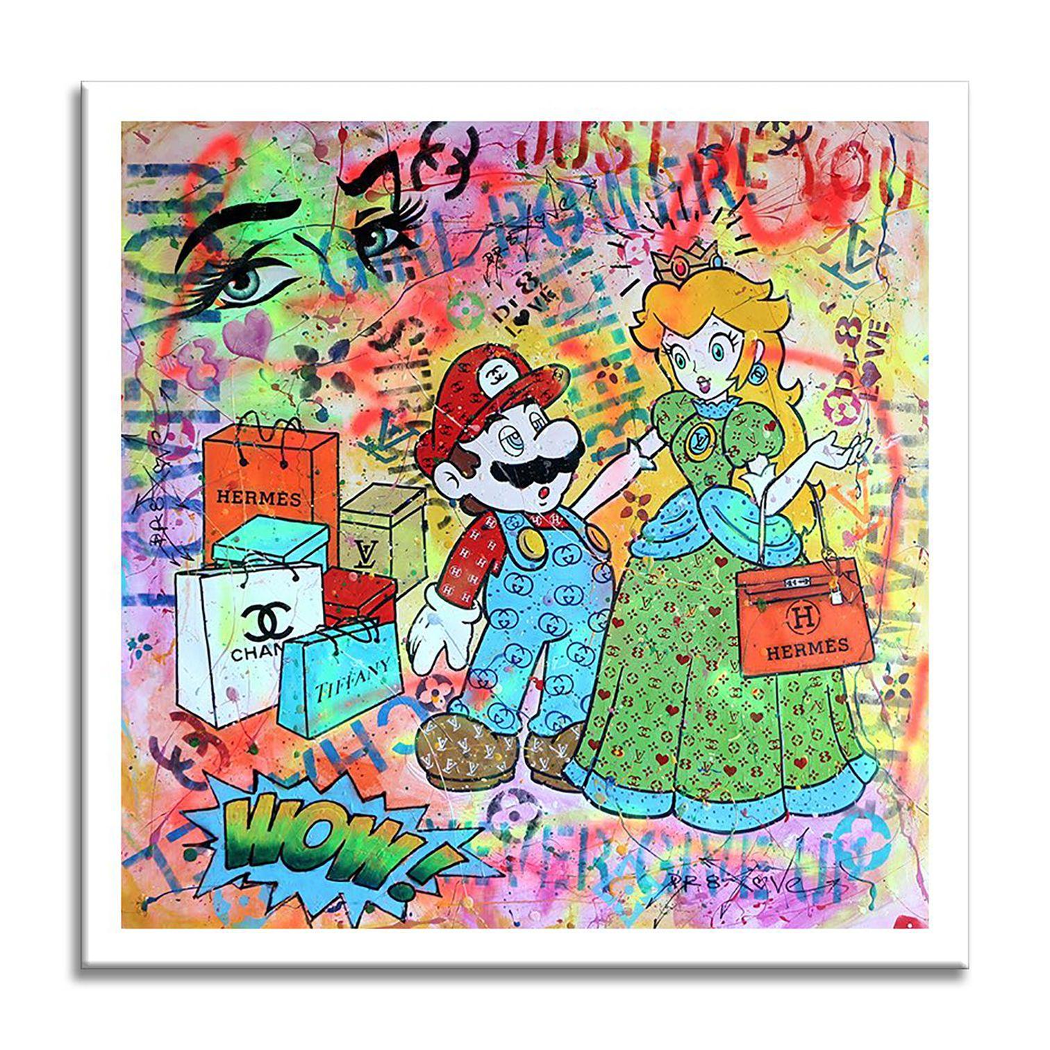 Mario You're my Hero, Painting, Acrylic on Canvas For Sale 3