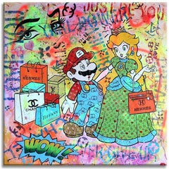 Mario You're my Hero, Painting, Acrylic on Canvas