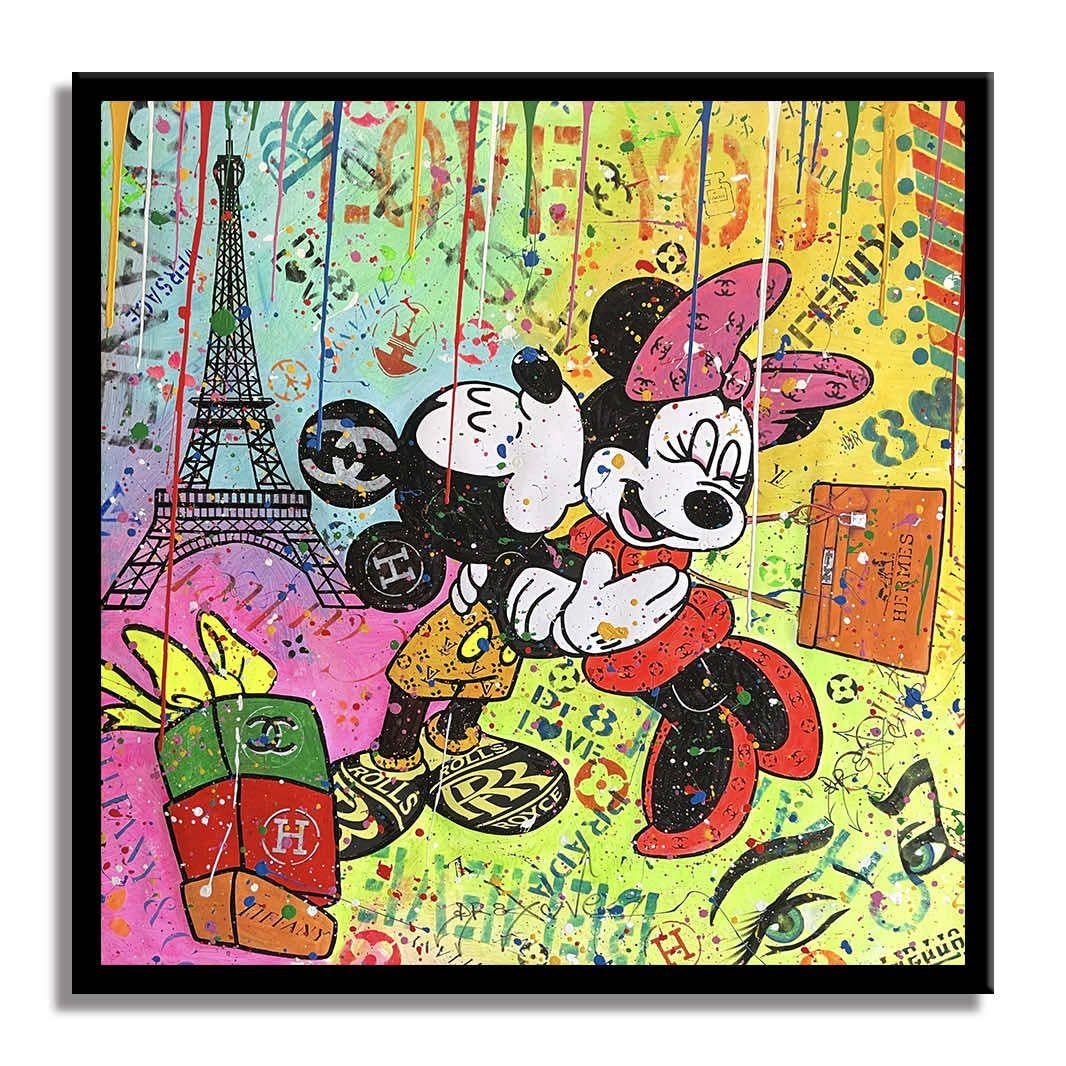 Mickey Paris ruft, Gemälde, Acryl auf Leinwand im Angebot 1