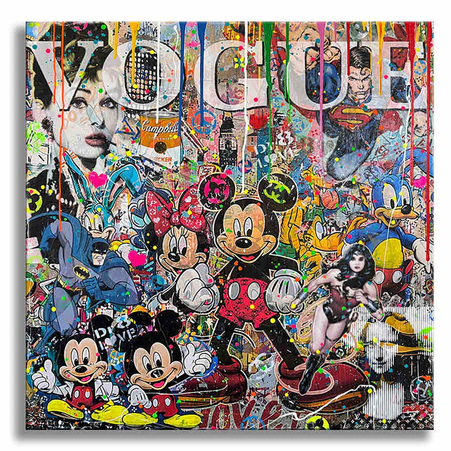 New York Vogue, Pittura, Acrilico su tela - Painting di DR8 LOVE