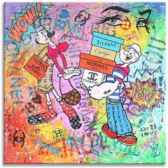Edizione da collezione di Popeye, Pittura, Acrilico su tela