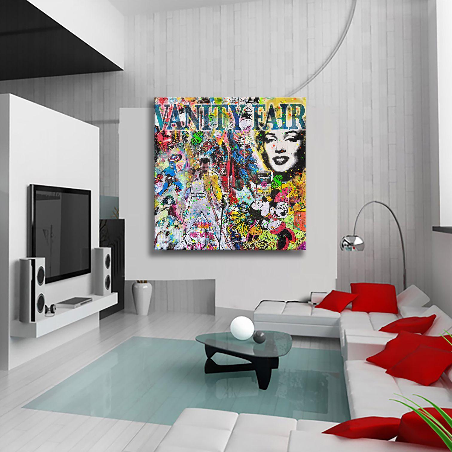 Waschtischhapsody, Gemälde, Acryl auf Leinwand im Angebot 1