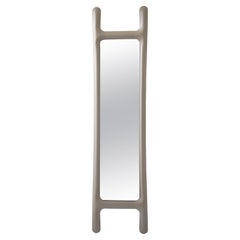 Miroir goutte à goutte par Zieta, acier au carbone beige mat