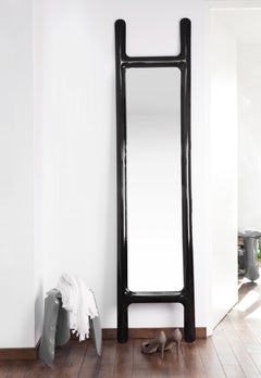 Drab Mirror by Zieta, Carbon Steel Beige Matt