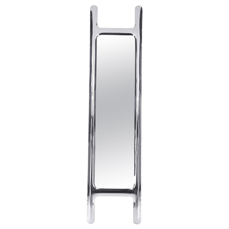 Specchio Drab di Zieta Prozessdesign, Acciaio Inox