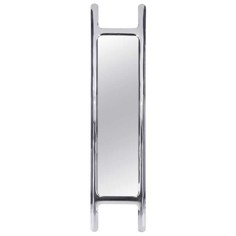 Drab Mirror in Polished Stainless Steel by Zieta For Sale