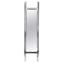 Drab Mirror Polished Stainless Steel Floor Mirror by Zieta