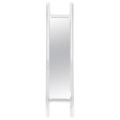 Drab Spiegel Poliert Weiß Glänzend Farbe Edelstahl Bodenspiegel von Zieta