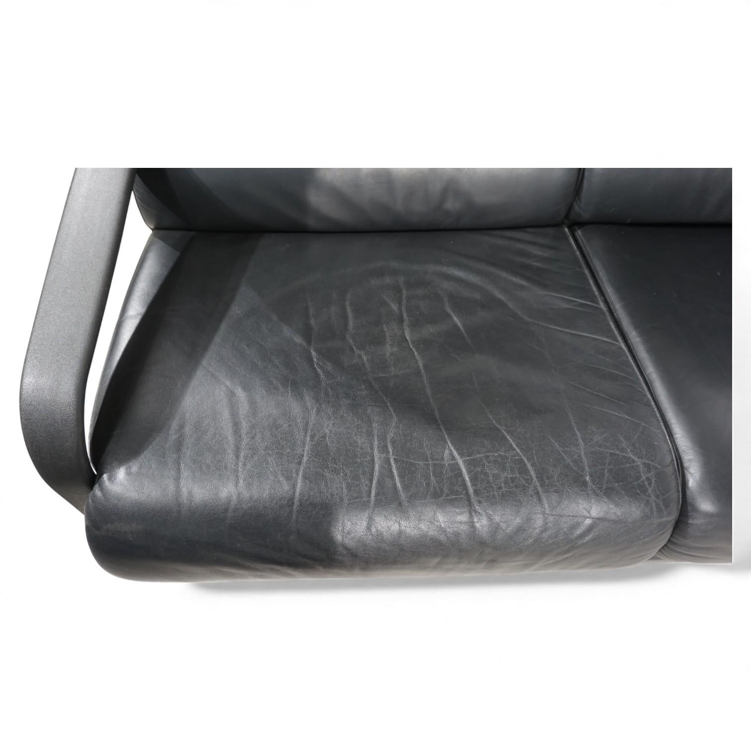 Drabert Lobbytop 3-seater leather sofa by Otto Zapf, 1970 For Sale 4