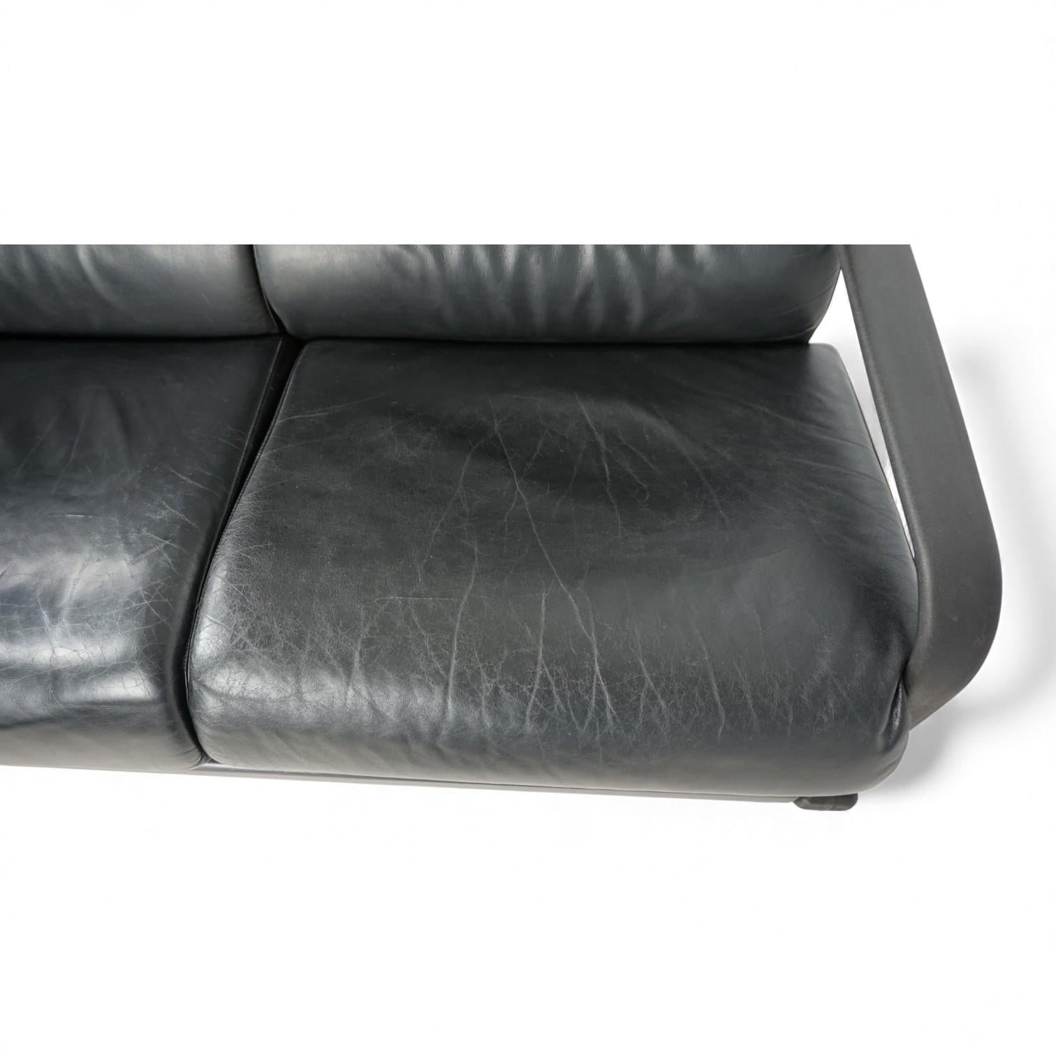 Drabert Lobbytop 3-seater leather sofa by Otto Zapf, 1970 For Sale 5