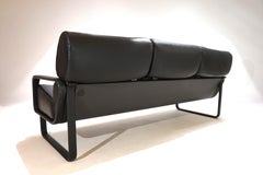 Drabert Lobbytop Dreisitziges Leders Sofa mit Lederbezug von Otto Zapf, 1979
