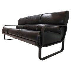 Drabert Lobbytop three-seater leather sofa by Otto Zapf, 1979