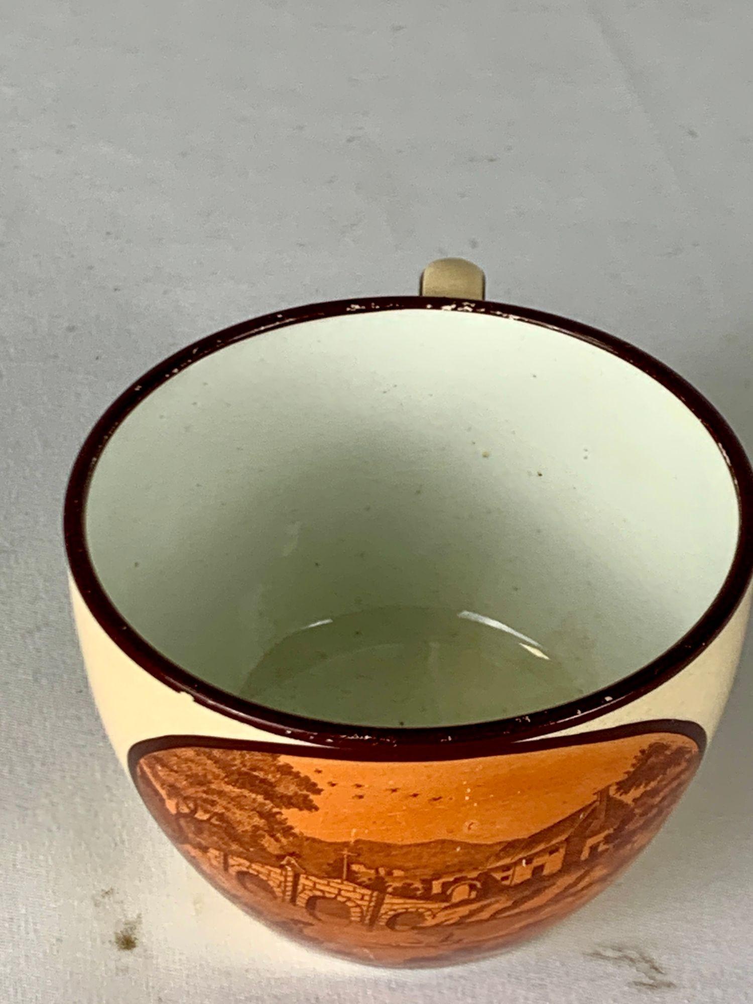 Trio Drabware di Don Pottery con paesaggi color seppia, Inghilterra, CIRCA 1810 in vendita 1