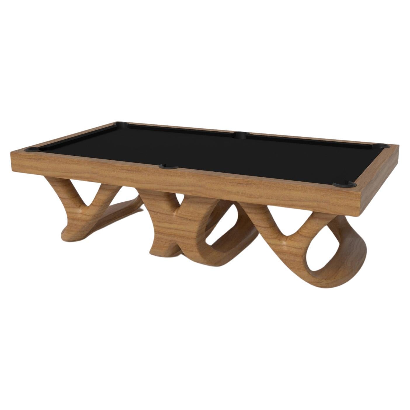 Elevate Customs Draco Pool Table / Solid Teak Wood in 7'/8' - Made in USA