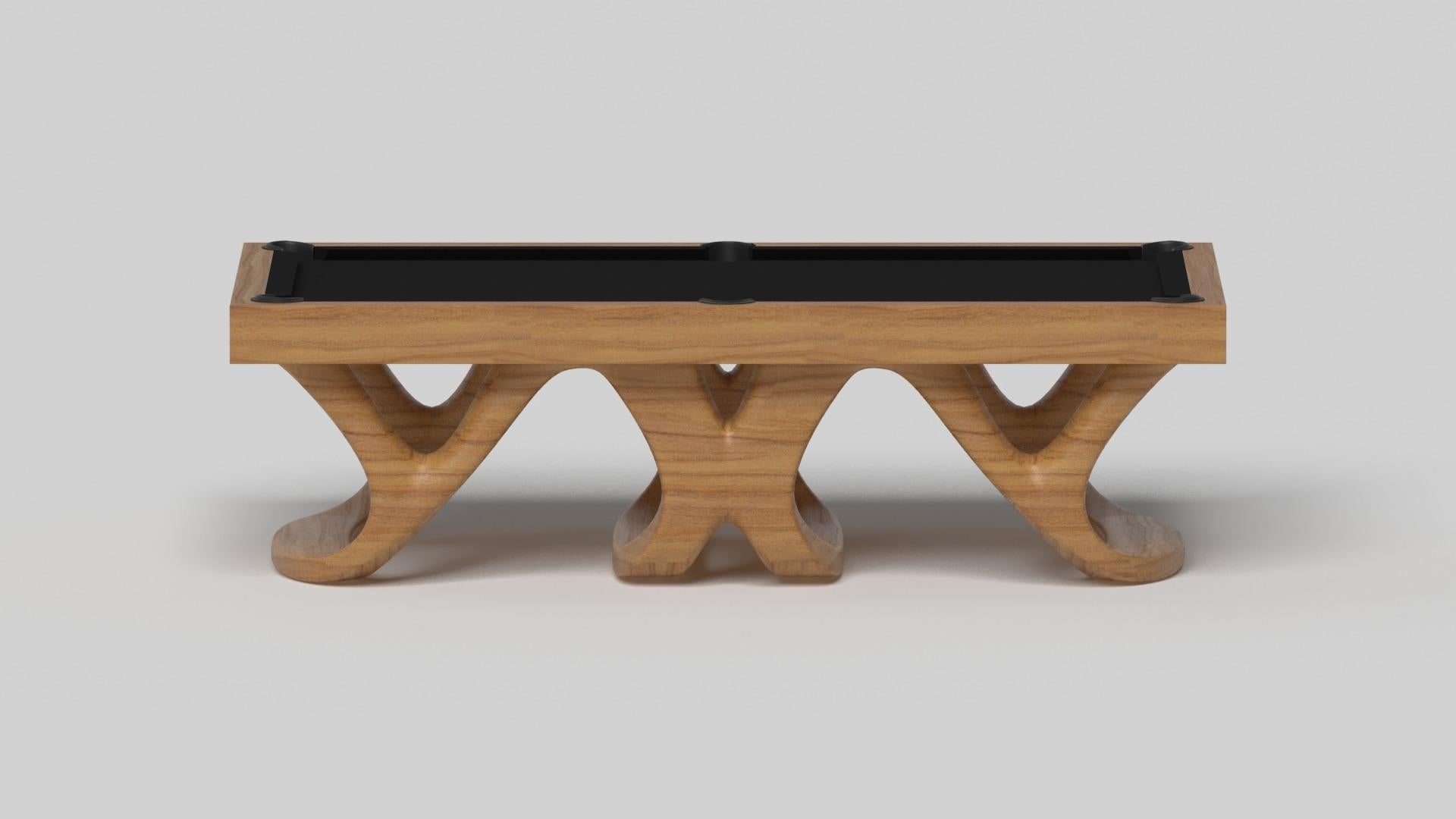 Américain Elevate Customs Draco Pool Table / Solid Teak Wood in 8.5' - Made in USA en vente