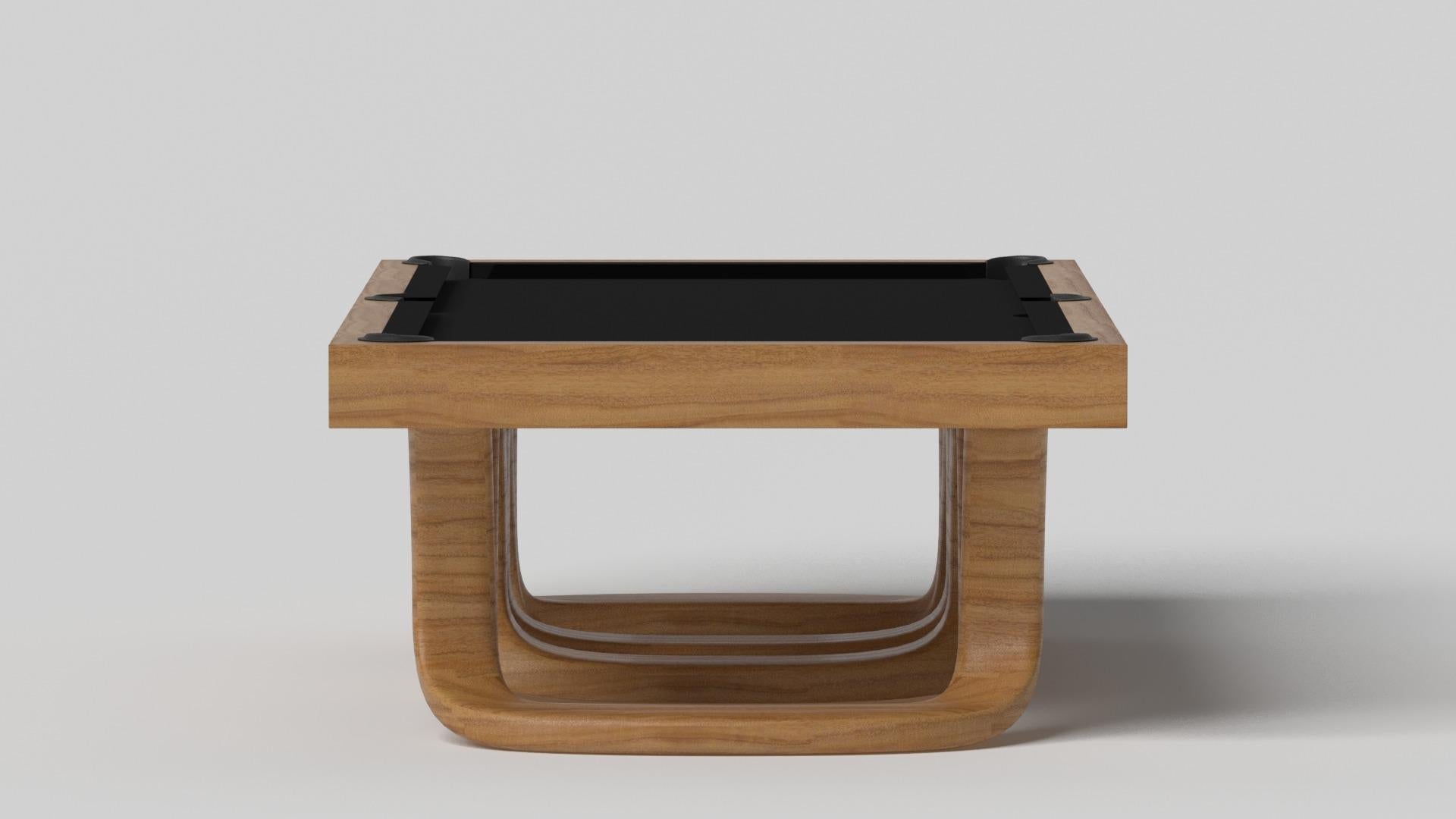 Moderne Elevate Customs Draco Pool Table / Solid Teak Wood in 8.5' - Made in USA en vente