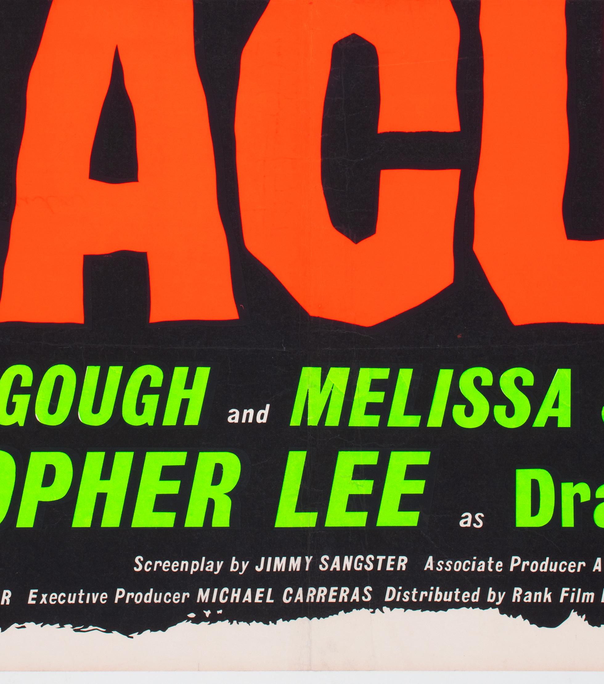 Dracula 1958 UK Quad Film Poster For Sale 1