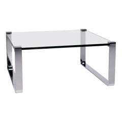 Draenert Classic 1022 Glass Coffee Table Silver Table